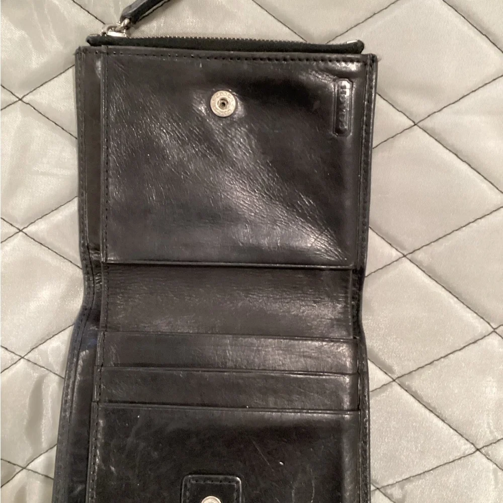 Coach compact leather